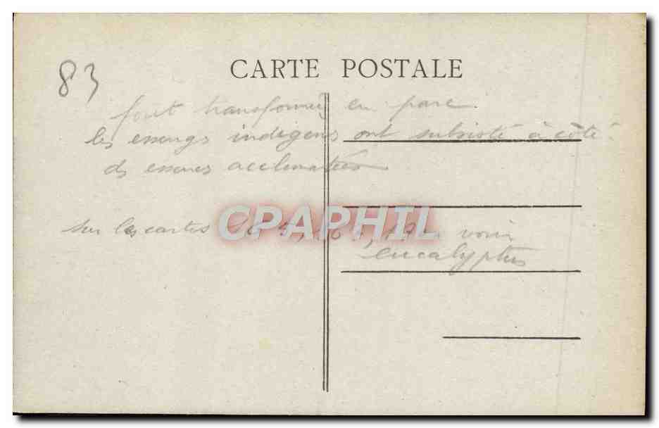 CPA Hyeres les Palmiers Grand Hotel du Golf Le parc — Back