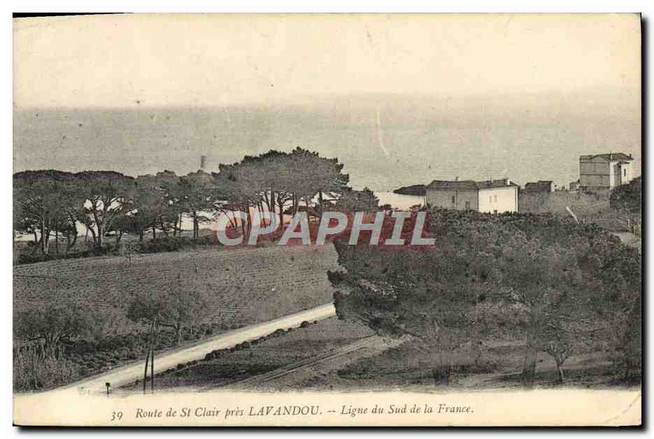 CPA Route de St Clair Pres lavandou Ligne du Sud de la France