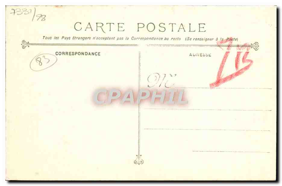 CPA Le Lavandou A Les Pins — Rückseite