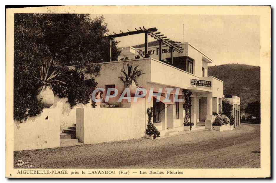 CPM Aiguebelle Plage Le Lavandou Les Roches Fleuries Restaurant 