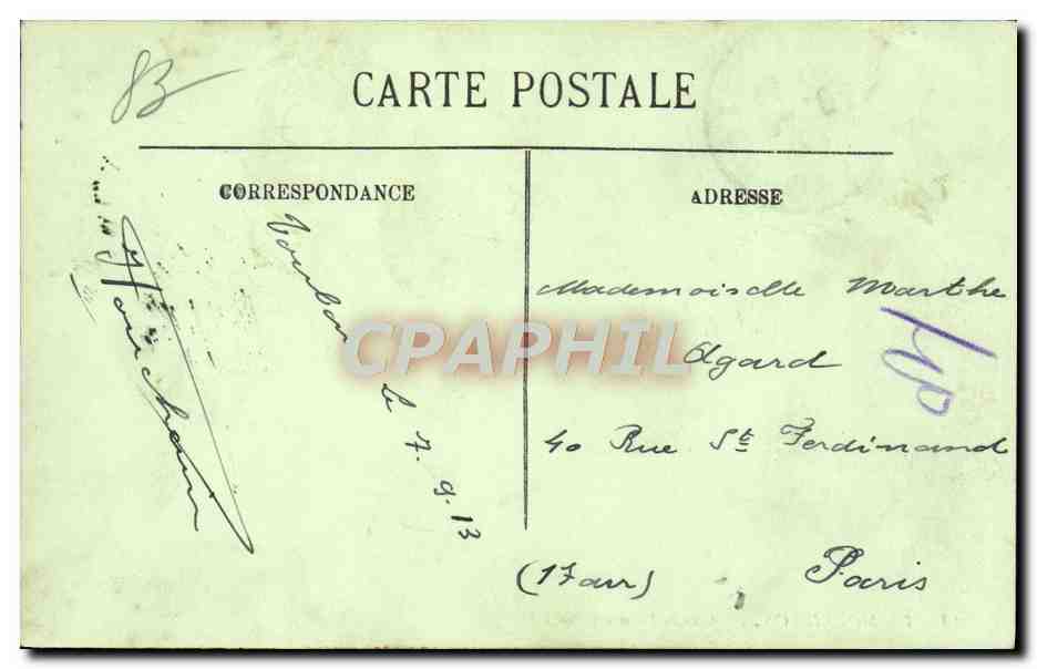 CPA Le Mourillon Allee de Palmiers — Rückseite