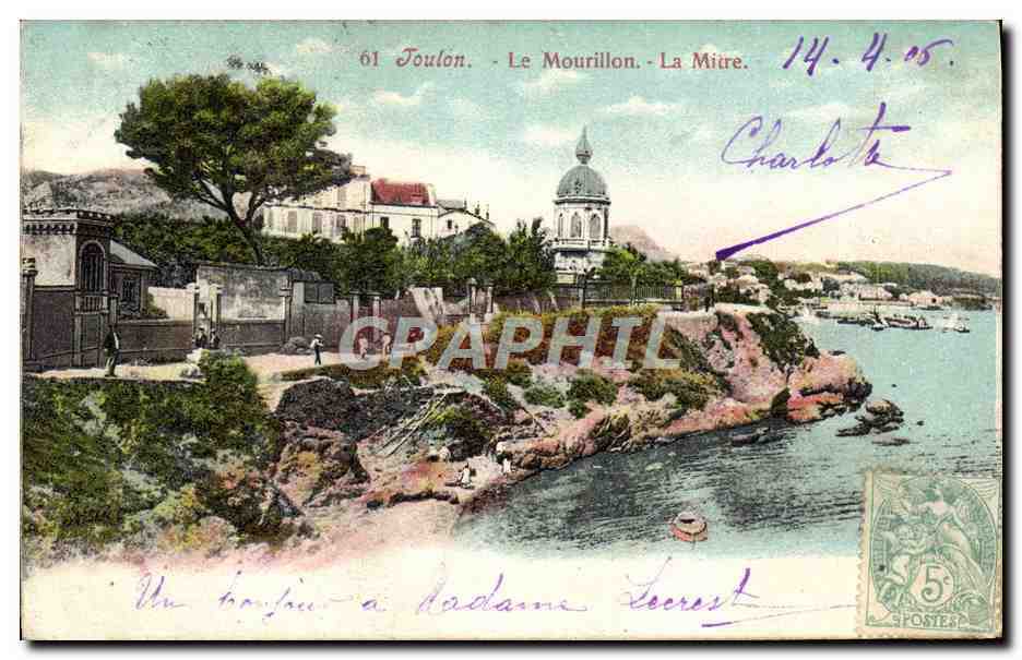 Toulon - Le Mourillon - La Mitre — CPA n°61, éditée par Cliché A. Couturier