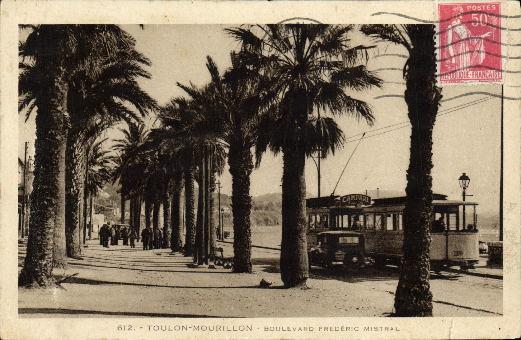 CPA Toulon Mourillon Boulevard Frederic Mistral Tramway