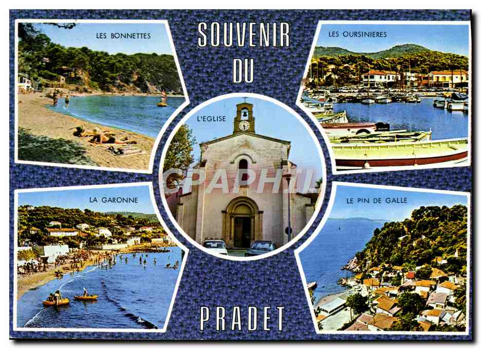 CPM Souvenir Du Pradet Cote Varoise Les Bonnettes Les Oursinieres Le Pin de Galle La Garonne 