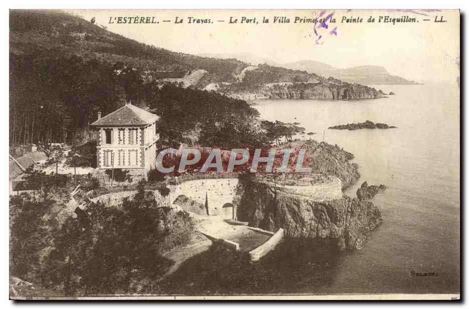 CPA L'Esterel Le Trayas Le Port la Villa Primo et la pointe de l'Esquillon
