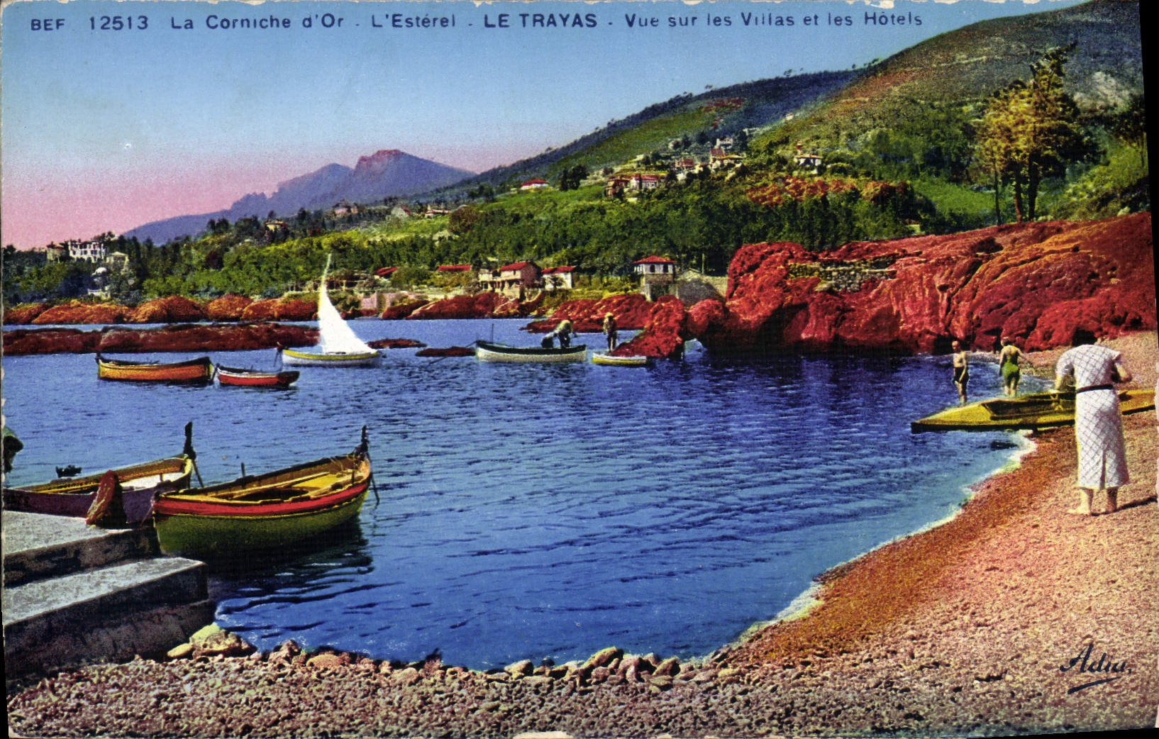 CPA La corniche d'or Le Trayas Vue sur les Villas et les Hotels