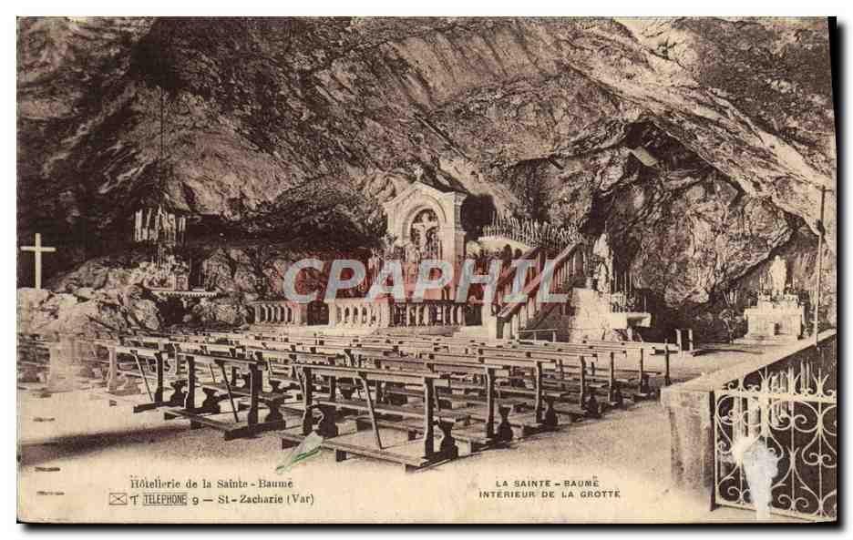 CPA Hotellerie de la Sainte Baume Interieur de la grotte