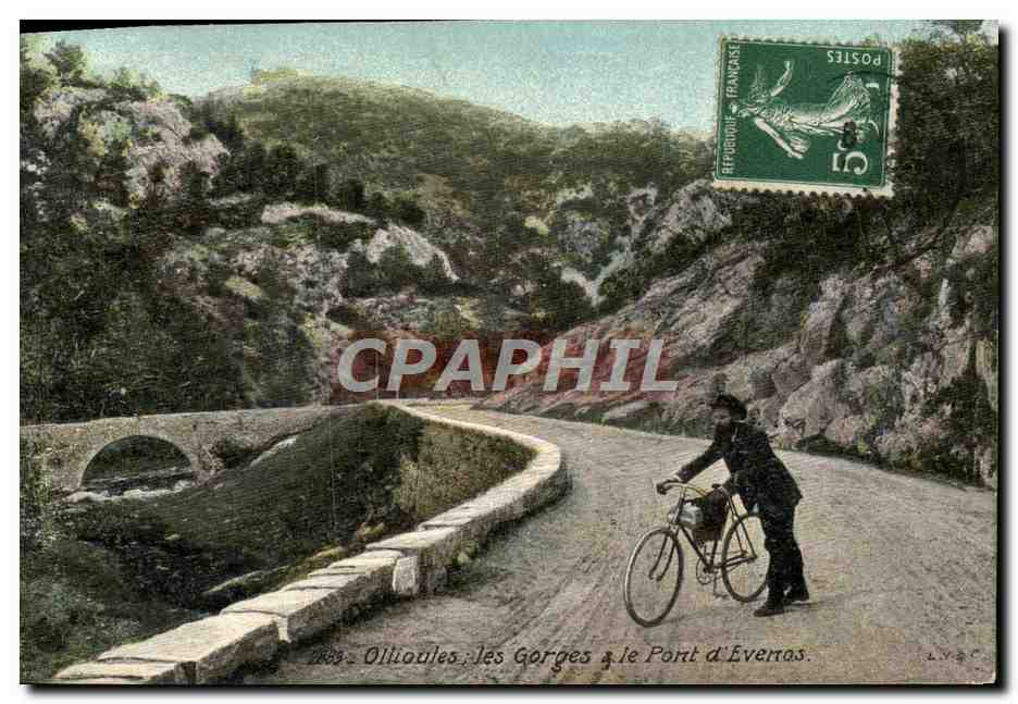 CPA Ollioules Les Gorges et le pont d'Evenos
