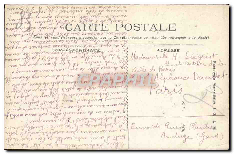 CPA Ollioules Chapelle gothique — Rückseite