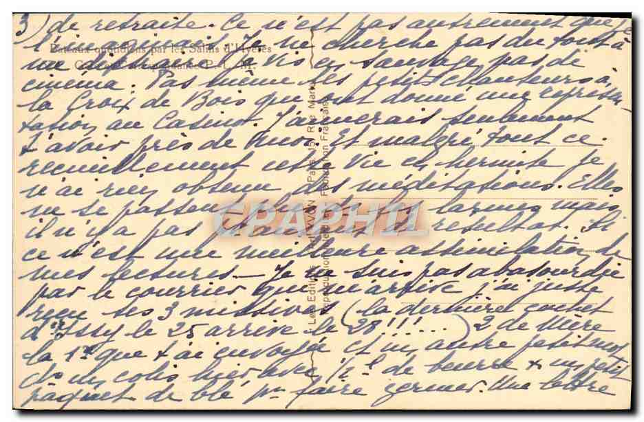 Ile de Port-Cros (Var) — paysage tropical avec palmiers et banc — éditeur E. M. de Vogüel, n° 1017 — Rückseite