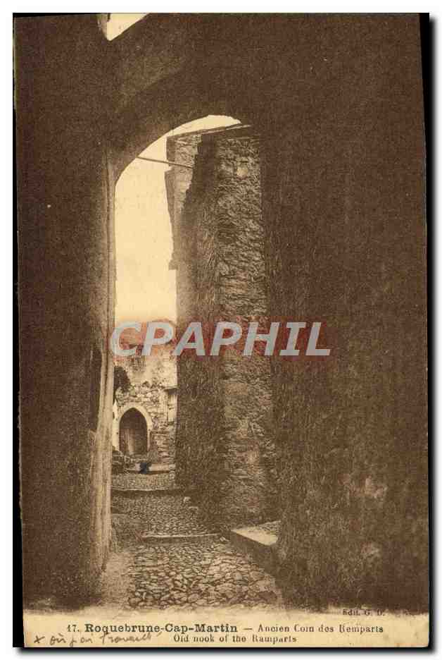 CPA Roquebrune Cap Martin Ancien Coin des Remparis