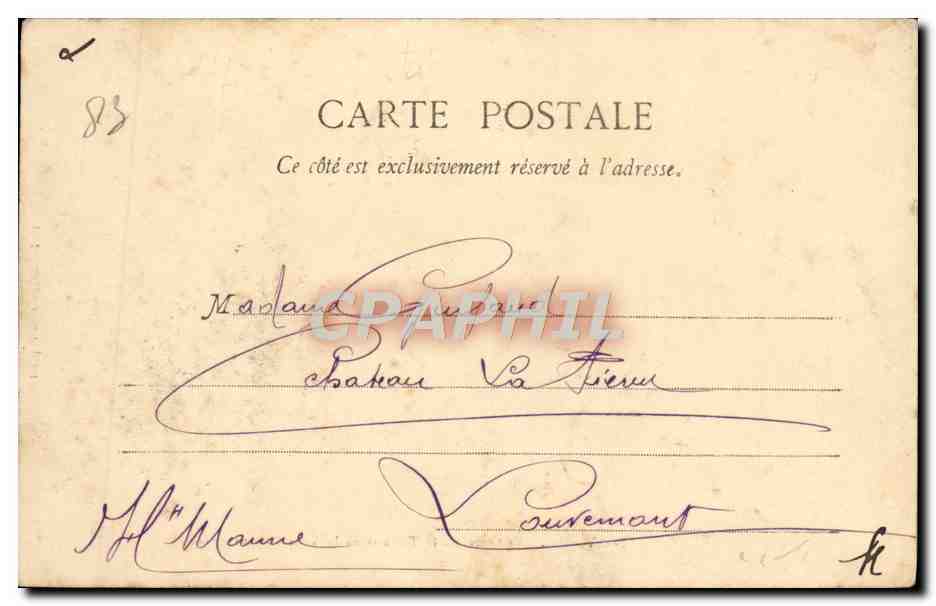 CPA St Aygulf Vue prise de la Terrasse de la Villa Carolus Duran — Rückseite