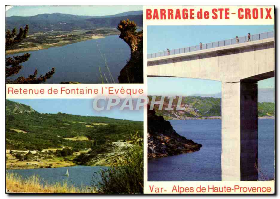 Barrage de Ste-Croix — Retenue de Fontaine l'Évêque — Éditions Postales