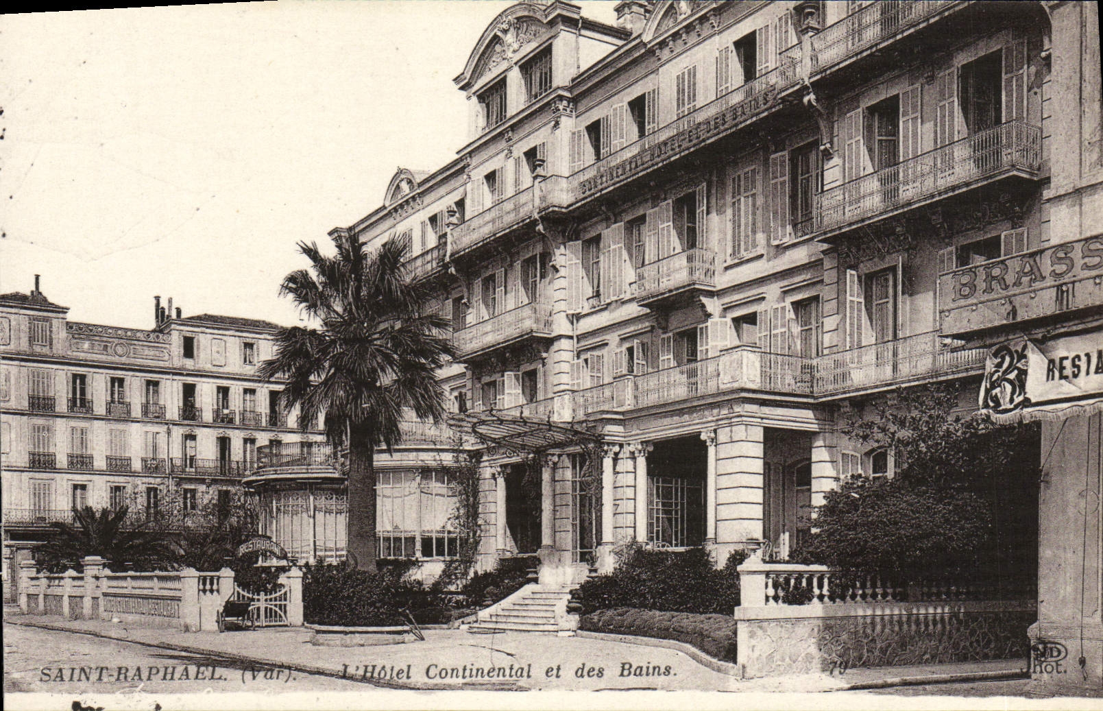 CPA Saint Raphael L'Hotel Continental et des Bains