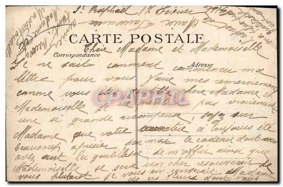 CPA Cote D'Azur Saint Raphael La Foudre en Rade — Rückseite
