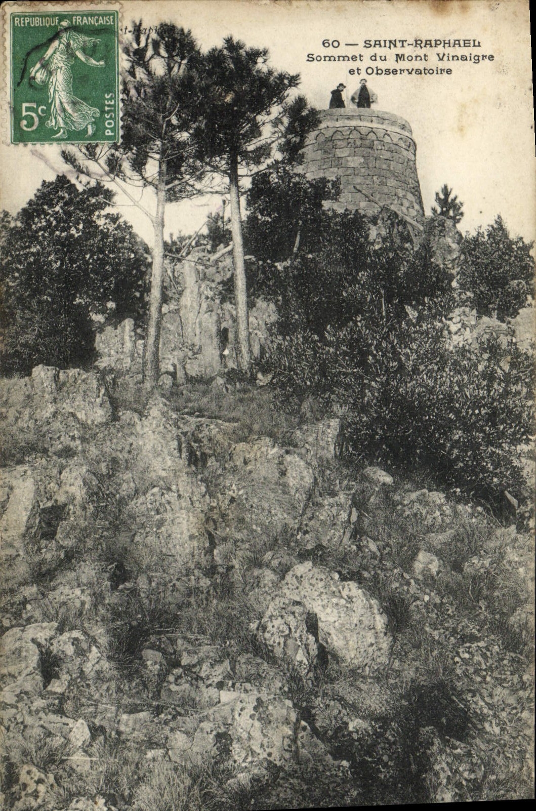 CPA Saint Raphael Sommet du Mont Vinaigre et Observatoire