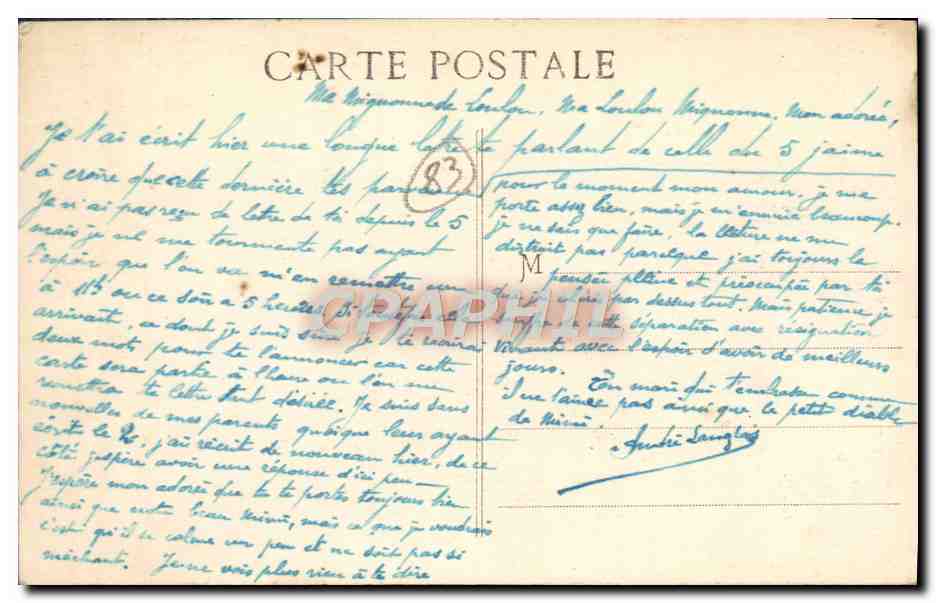 CPA Saint Raphael La Plage Bains de Mer Boulevard Felix Martin — Rückseite