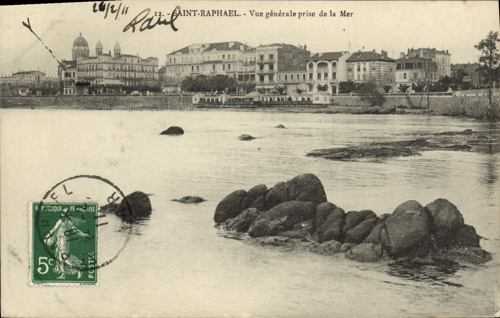 CPA Saint Raphael Vue generale prise de la Mer