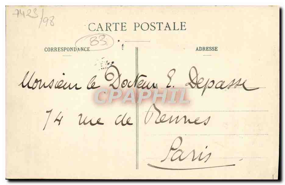 CPA Saint Raphael Vue generale prise de la Mer — Rückseite