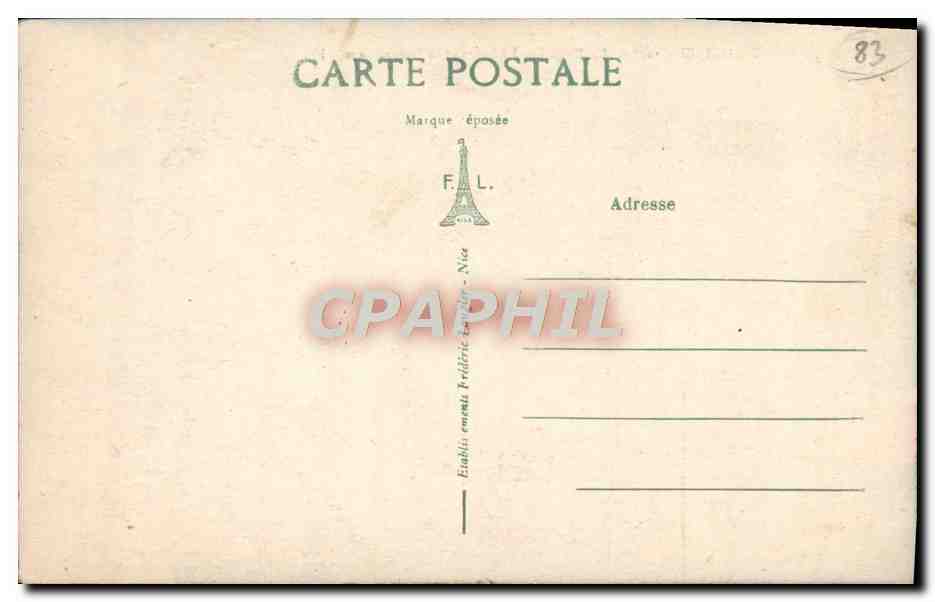 CPA Saint Raphael La Plage des Pecheurs et le Debarcadere Bateaux — Rückseite