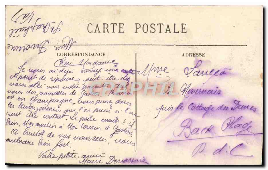 CPA St Raphael Vue Generale prise de la Mer — Back