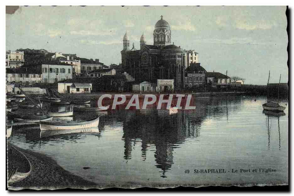 CPA St Raphael le Port et L'Eglise