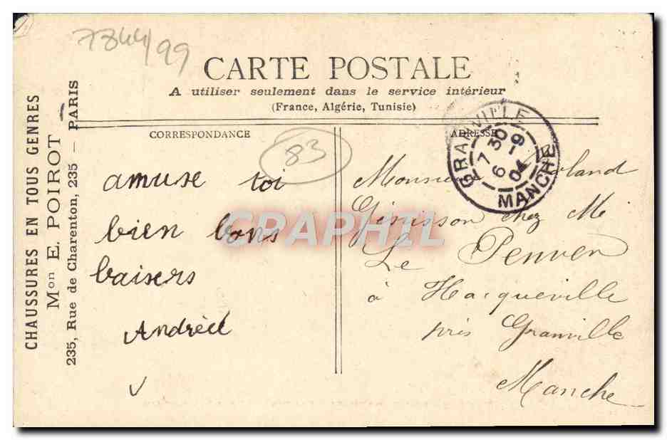 Vintage Postcard Saint Raphael Frejus In The Distance — Back