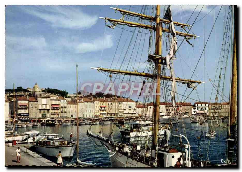 CPM La Cote des Maures Saint Tropez Le vue port Vue d'ensemble