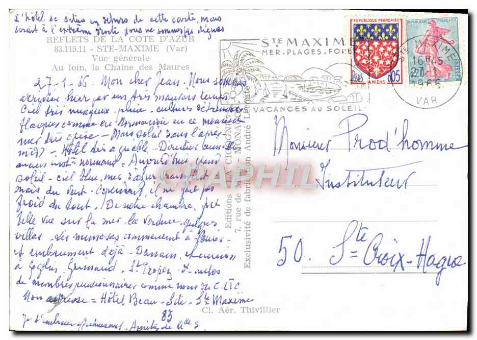 Sainte-Maxime — Vue générale — Éditions Vacances au Soleil — Verso