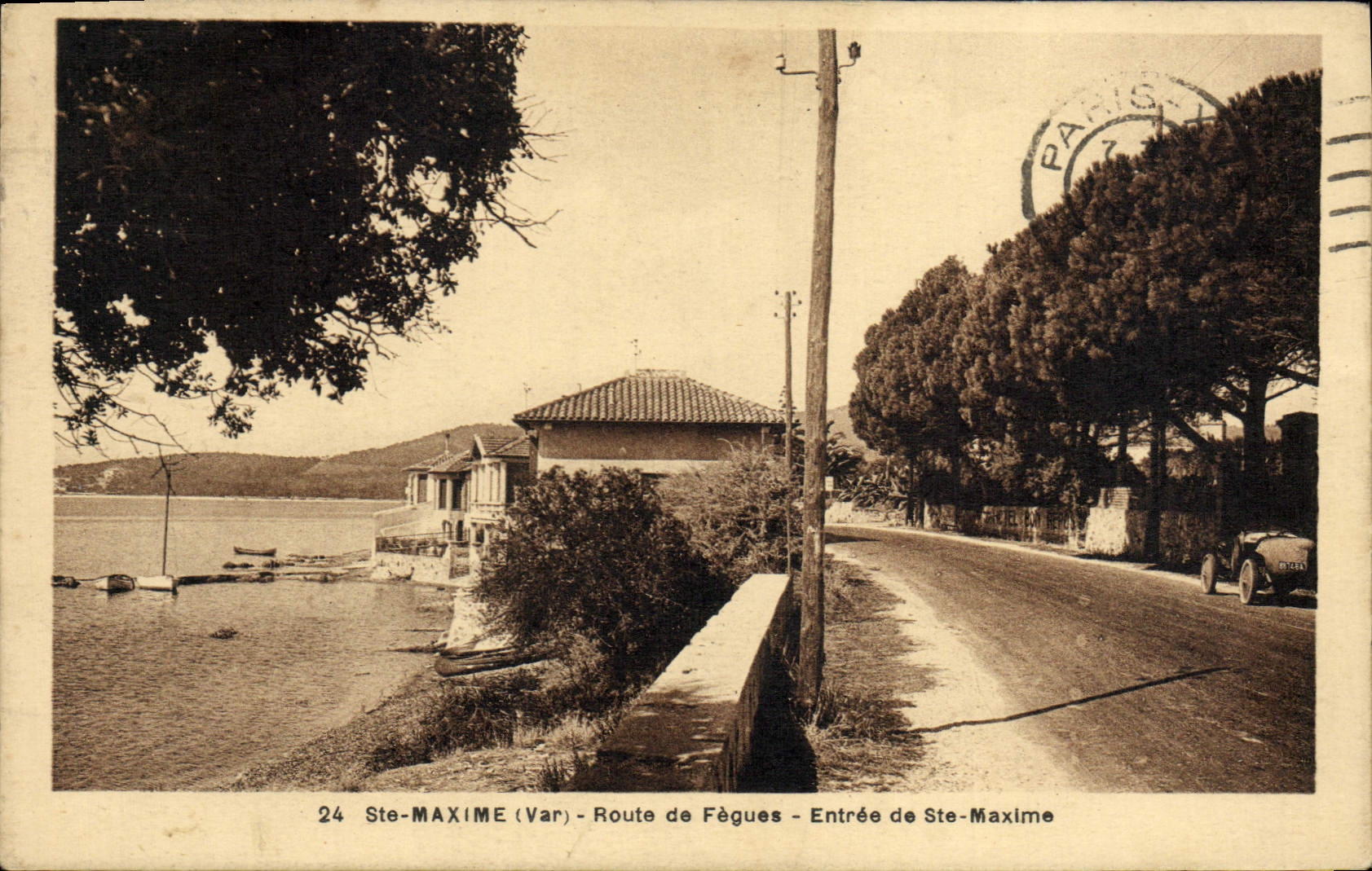 CPA Sainte Maxime Sur Mer route de Fegues Entree de Ste Maxime