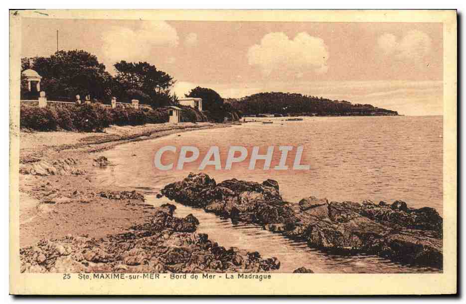 CPA Sainte Maxime Sur Mer Bord de Mer La Madrague