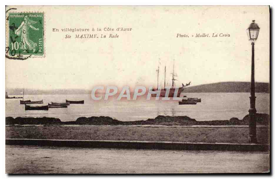 CPA Sainte Maxime La Rade Bateau Voilier 