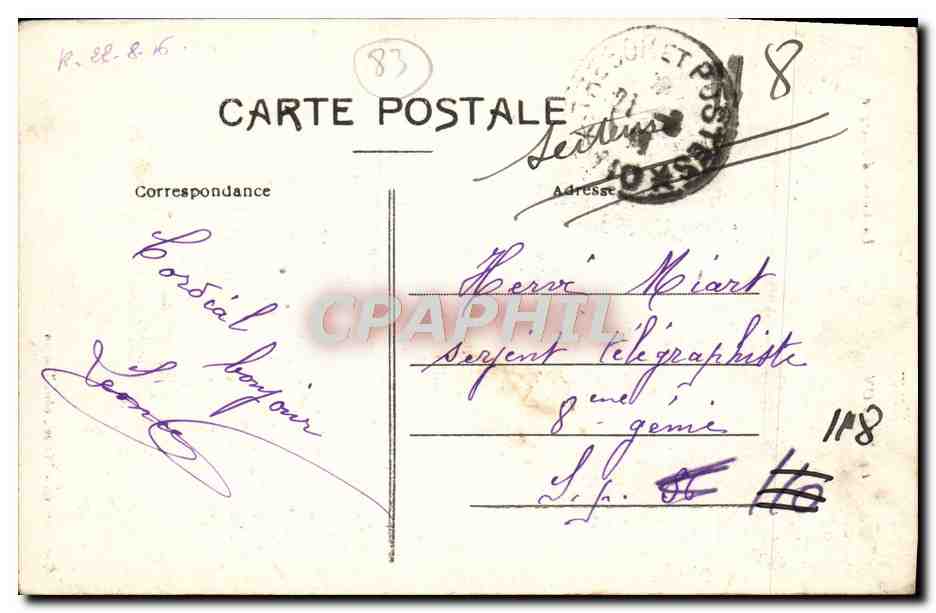 CPA Toulon La Caisse d'Epargne — Rückseite