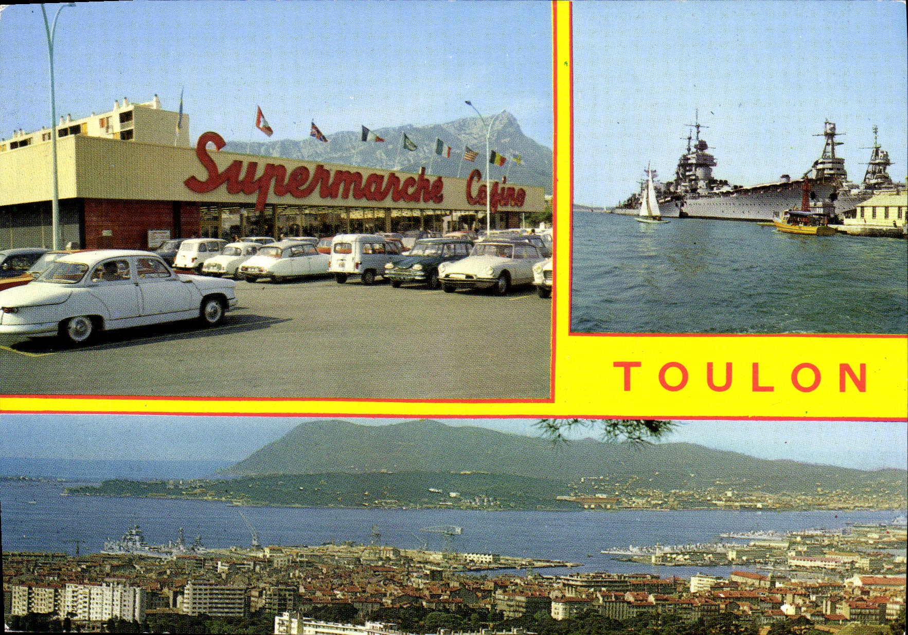 Toulon — Supermarché Casino et vue sur la rade — Société Éditions de France