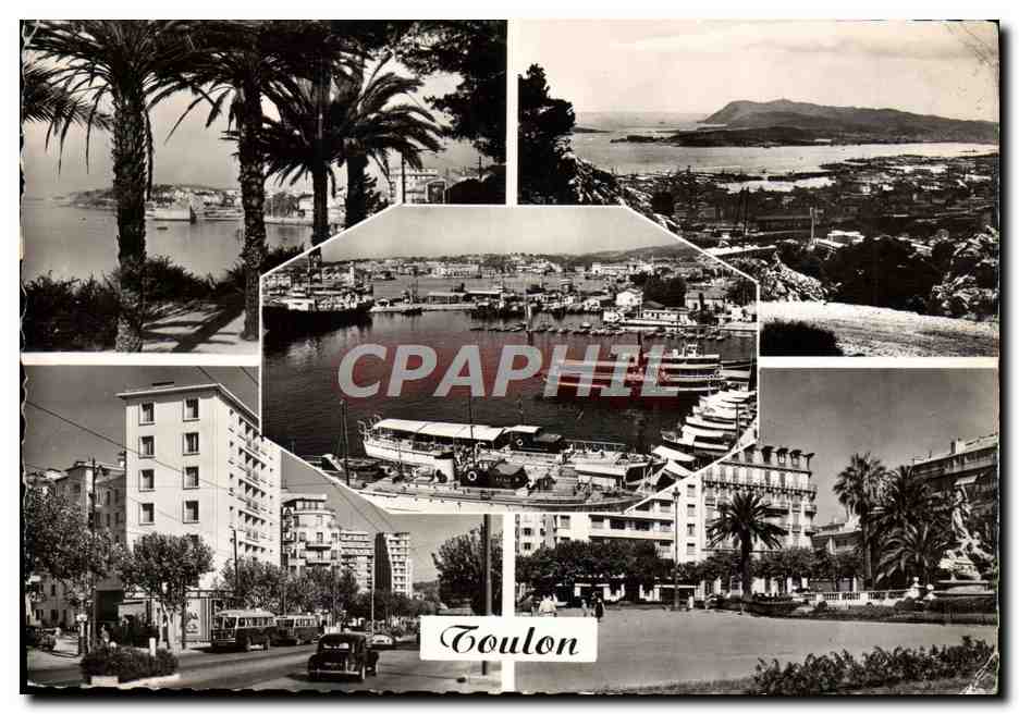 CPM Toulon Avenue Clemenceau Bateau 