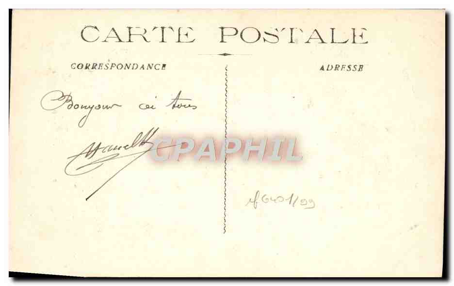 CPA Toulon La Gare Tramway Mourillon Gare — Rückseite