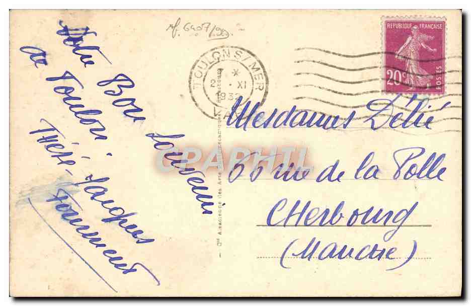Toulon — Avenue Colbert — éditeur inconnu, n° de série 6 — Verso