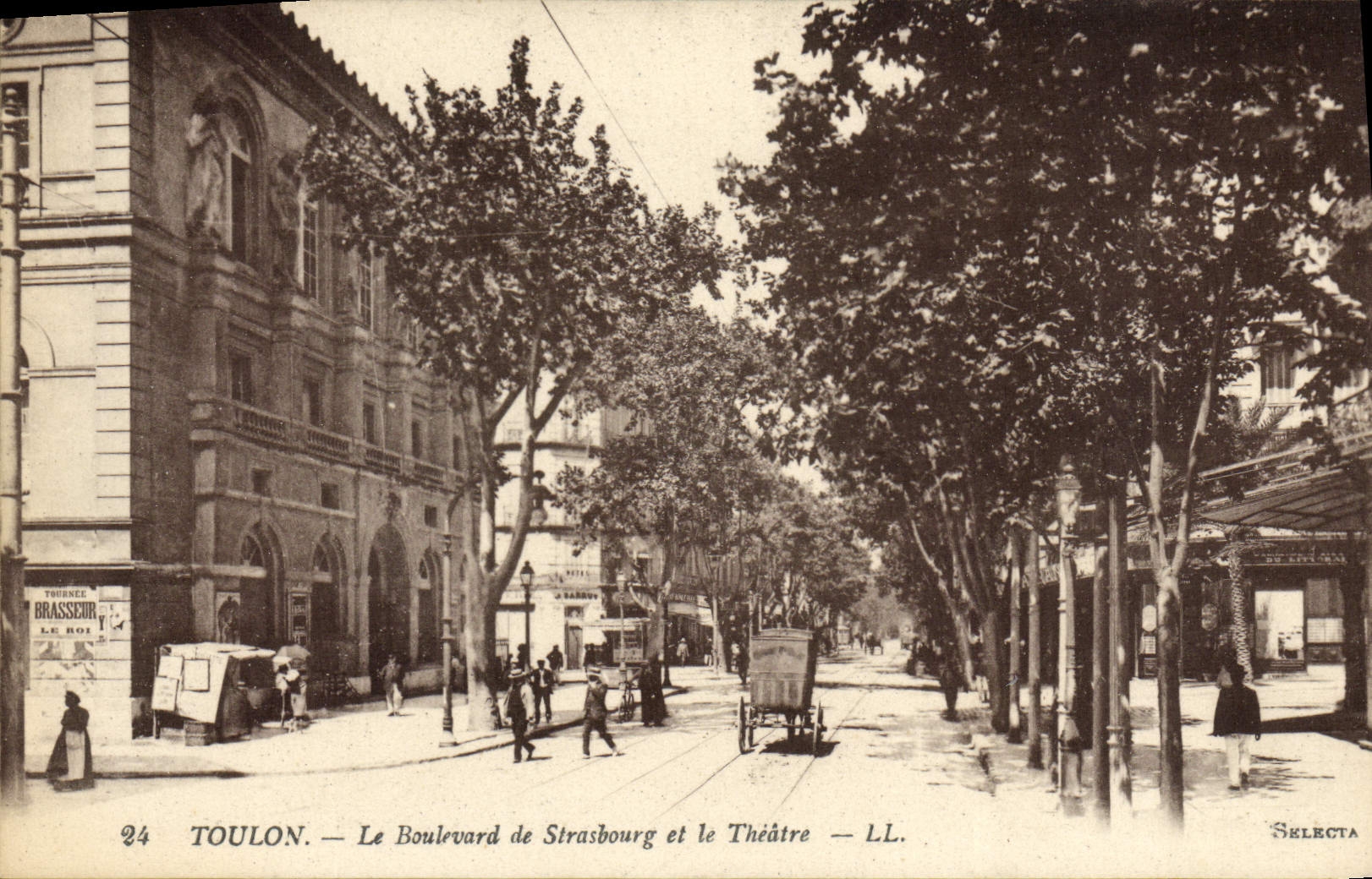 Toulon — Le Boulevard de Strasbourg et le Théâtre — LL.