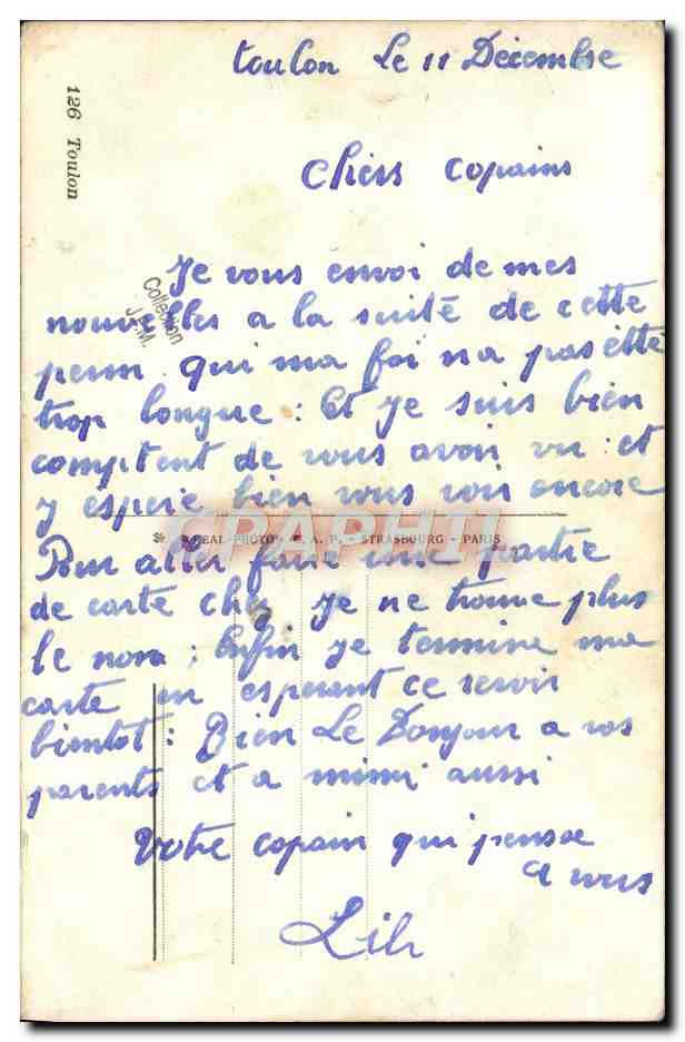 CPA Souvenir de Toulon Bateau Hydravion — Reverso
