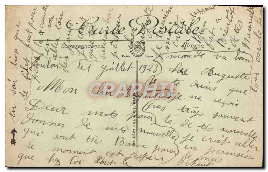 Une Pensée de Toulon — LL. — éditeur LL. — Rückseite
