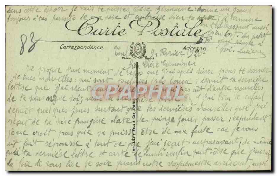 Un Bonjour de Toulon — éditeur impr. E. Vétils, Cie, Paris — Reverso