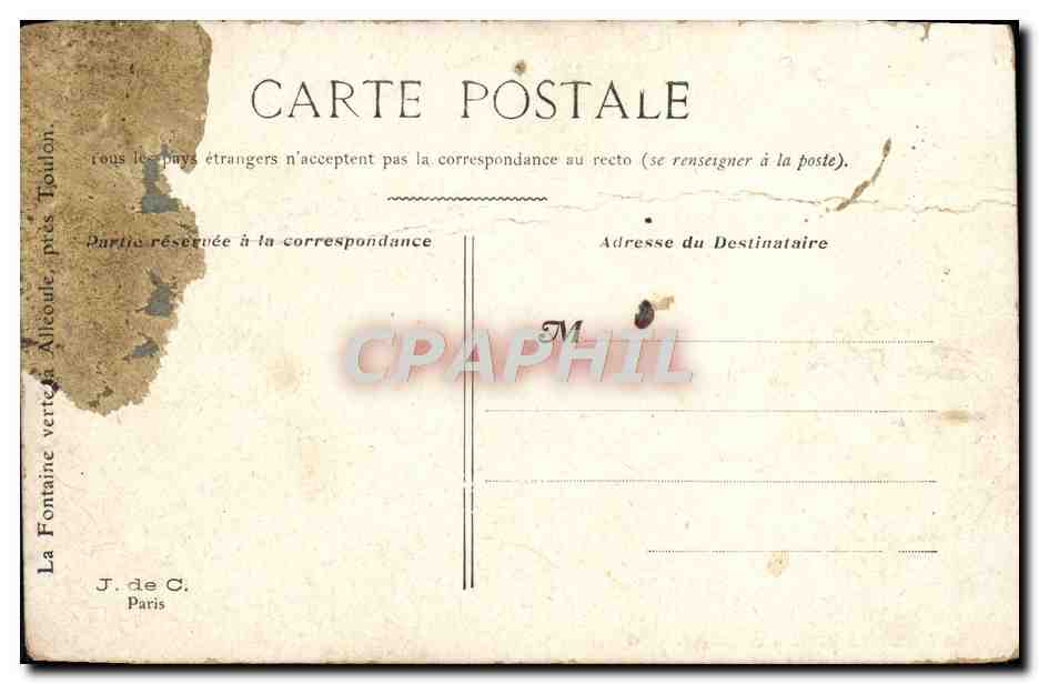 CPA La Fontaine verte a Alleoule pres Toulon — Reverso