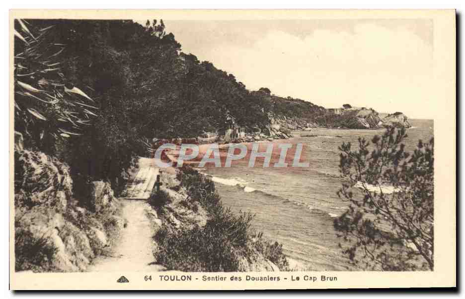 Toulon - Sentier des Douaniers - Le Cap Brun — éditeur CH des Arts Photomécaniques, Strasbourg