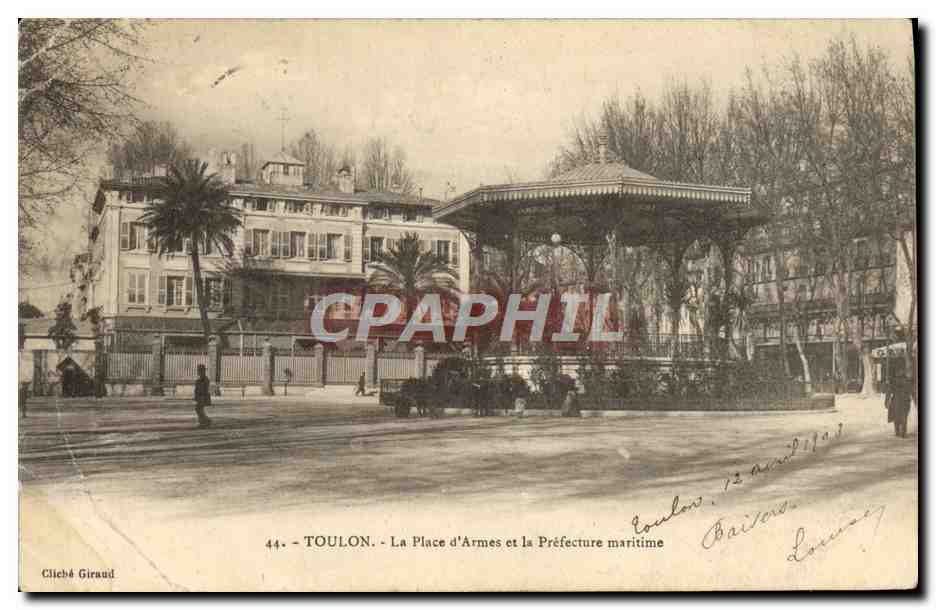 CPA Toulon La Place d'Armes et la Prefeture maritime