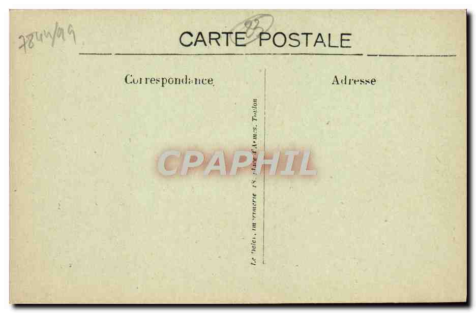 Toulon — Coucher de Soleil — Éditeur : CPAPHIL, n° 270 — Verso