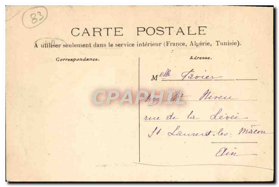 CPA Toulon Vue Generale du Quai Bateaux — Verso