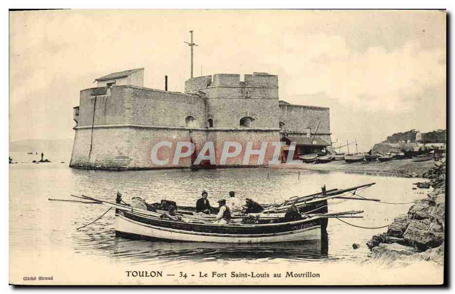Toulon — 34 — Le Fort Saint-Louis au Mourillon — Cliché Giraud