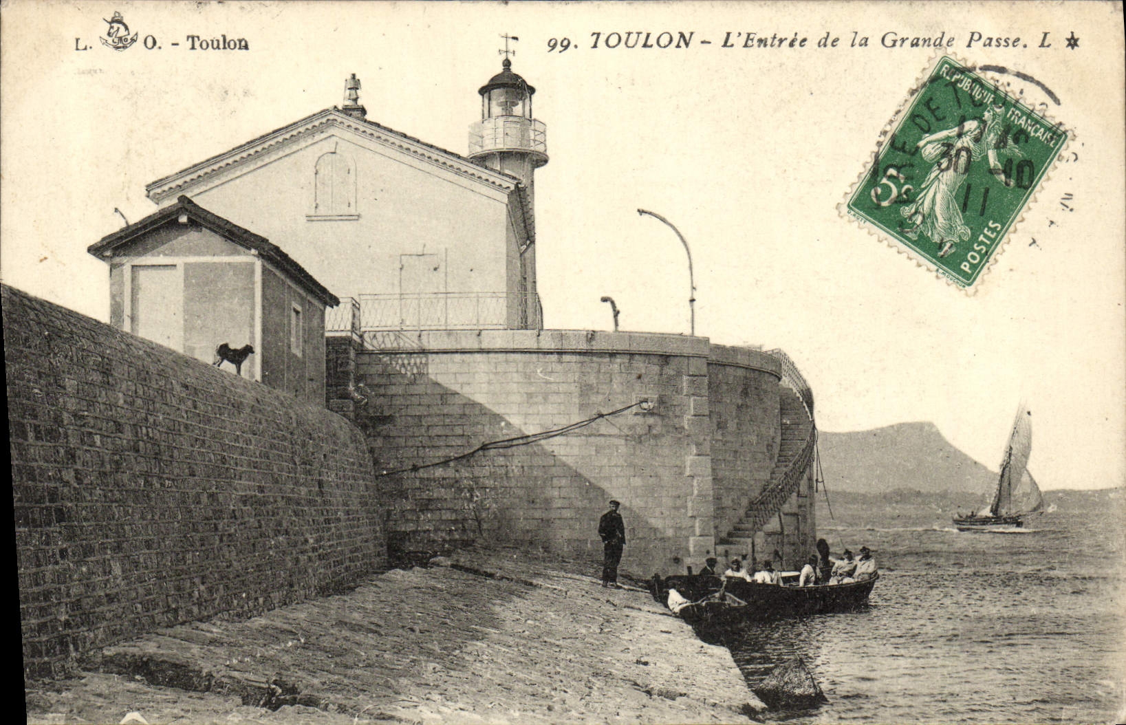 Toulon — L'Entrée de la Grande Passe — L. O. - Toulon, n°99