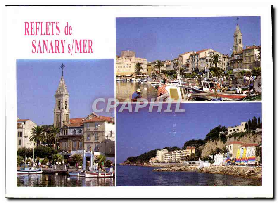 CPM Souvenir de Sanary sur Mer (carte toilee)