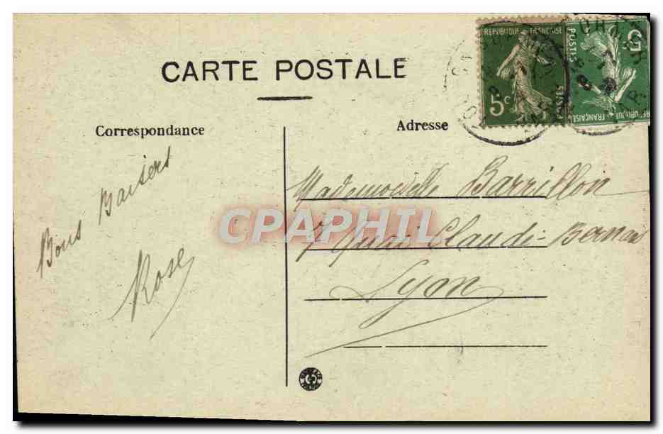 CPA Toulon Mourillon La Plage de la Mitre  — Rückseite